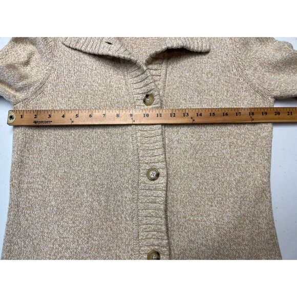 Lauren Ralph Lauren Womens Long Knit Cardigan Sweater Duster Button Up XL Cream - Picture 3 of 8